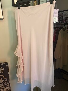 wild fable Blush Pink Maxi Skirt with Side Ruffle